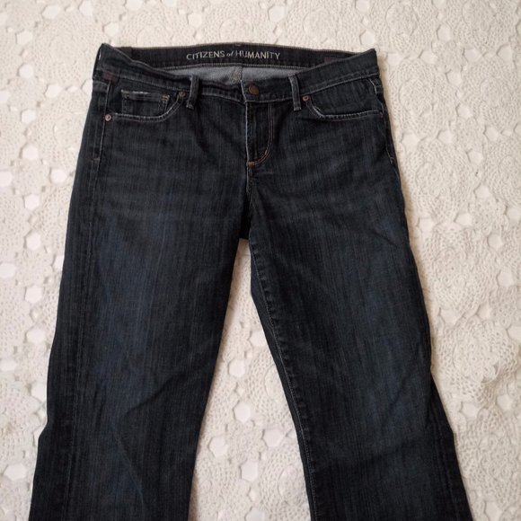 Citizen Humanity 29 Kelly Jeans Low Rise Boot Cut Dark Wash Blue Denim Stretch - Picture 3 of 9